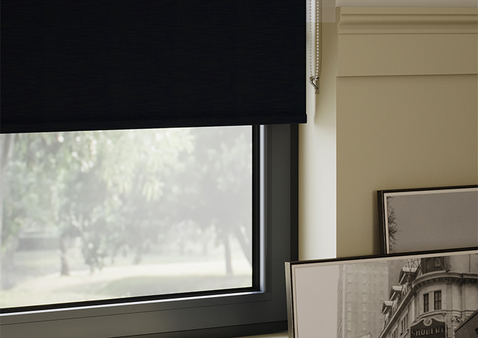 Solento (Blackout), Pure Black - Roller Blind - Image 5